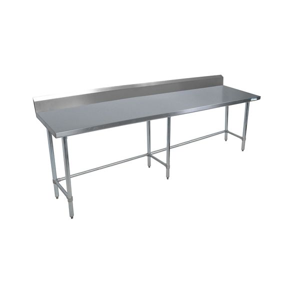 Bk Resources Stainless Steel Work Table Open Base and Legs With 5"Riser 84"Wx30"D QVTR5OB-8430